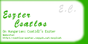 eszter csatlos business card